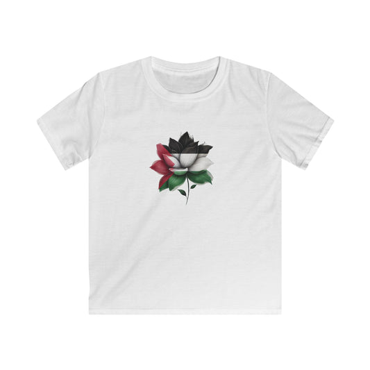 Kids Softstyle Tee - Free Palestine - Flower