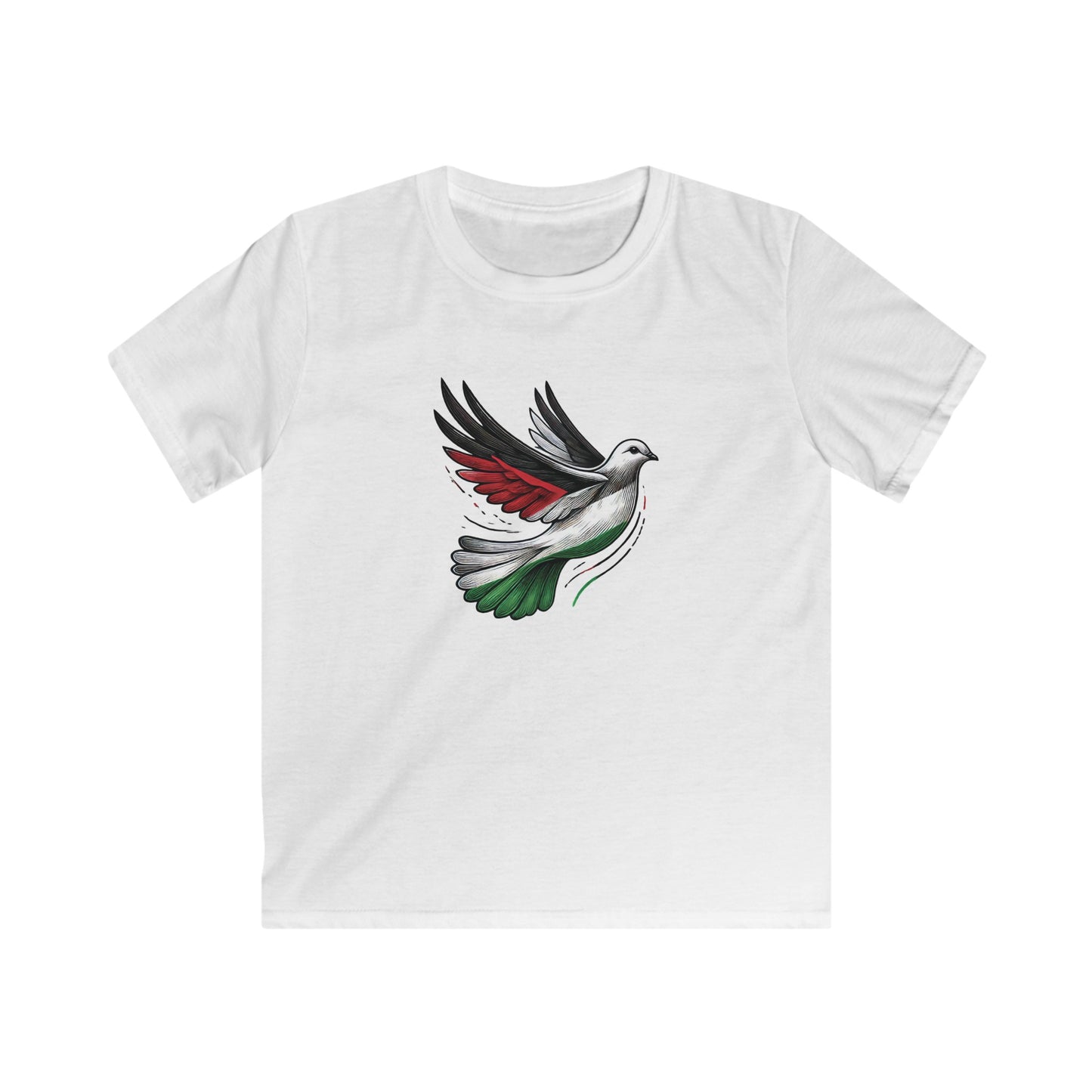 Kids Softstyle Tee - Free Palestine - Dove