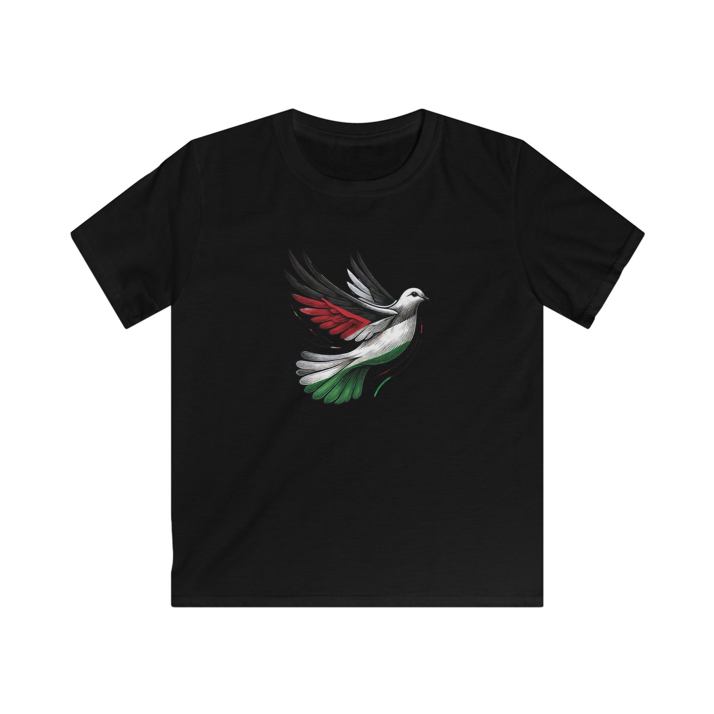 Kids Softstyle Tee - Free Palestine - Dove