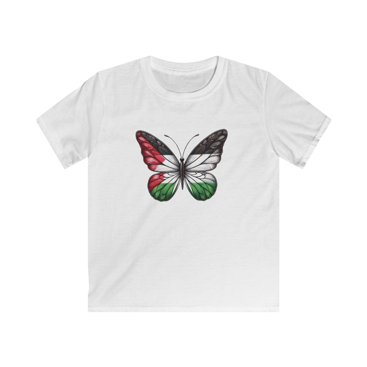 Kids Softstyle Tee - Free Palestine - Butterfly