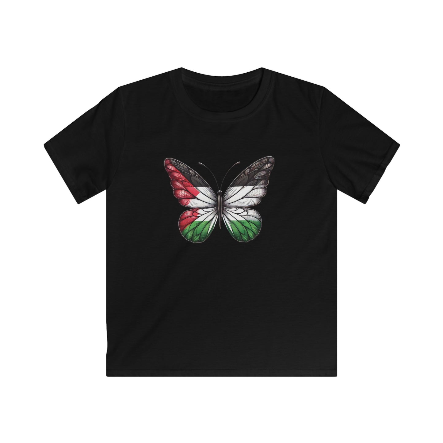 Kids Softstyle Tee - Free Palestine - Butterfly