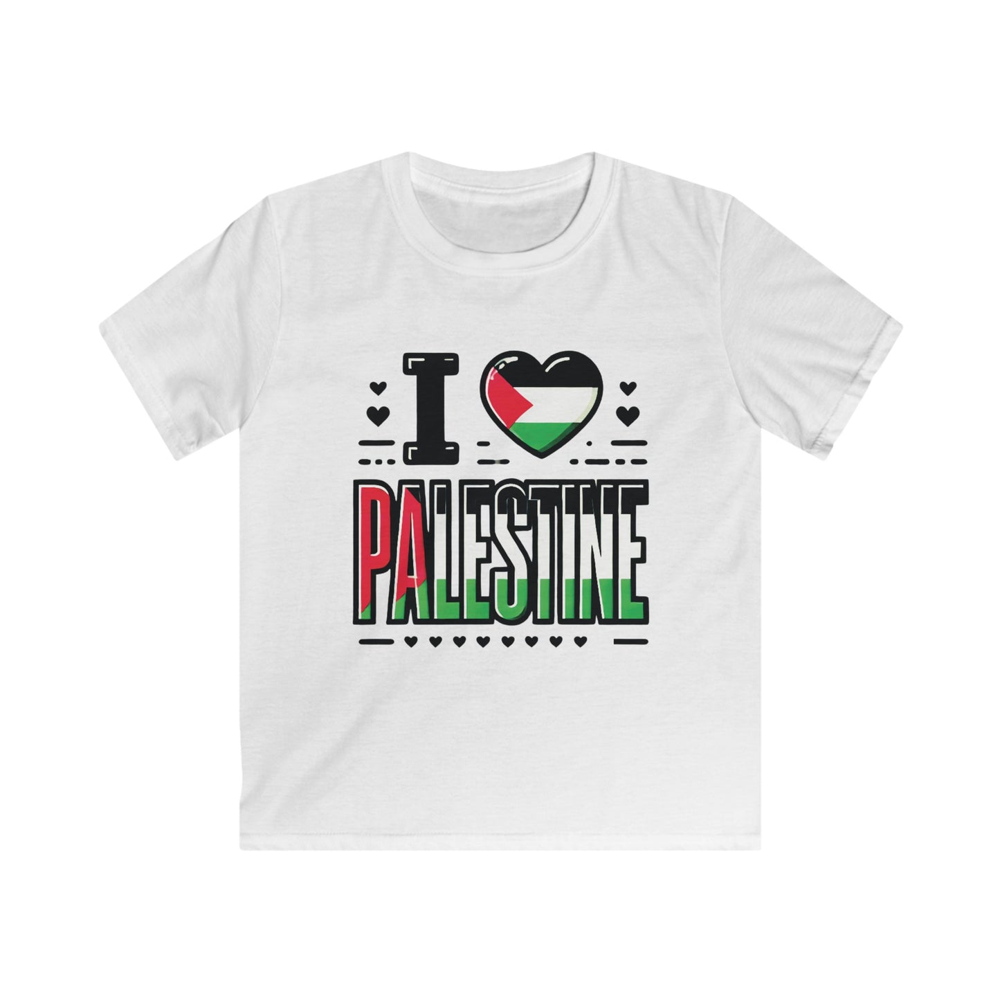 Kids Softstyle Tee - Free Palestine - I love Palestine